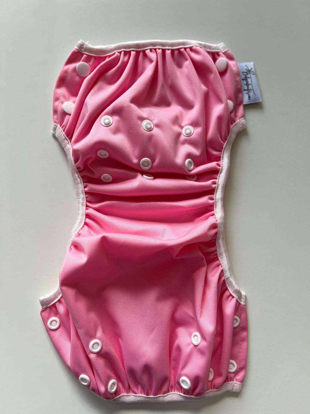 Wasbare zwemluier Roze effen design