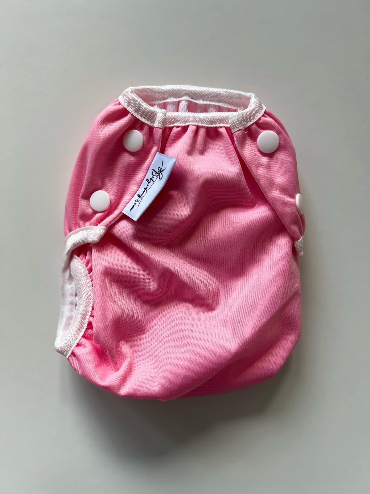 Wasbare zwemluier Roze effen design