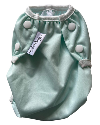 Wasbare zwemluier Mint effen design