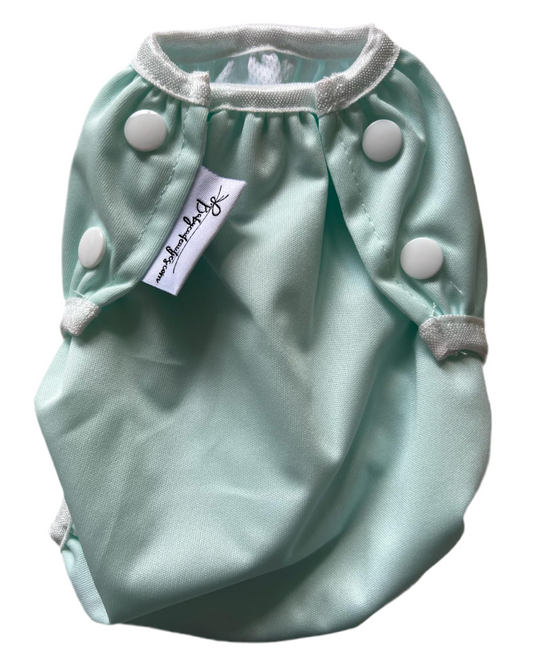 Wasbare zwemluier Mint effen design
