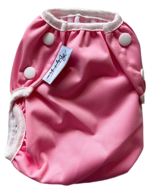 Wasbare zwemluier Roze effen design