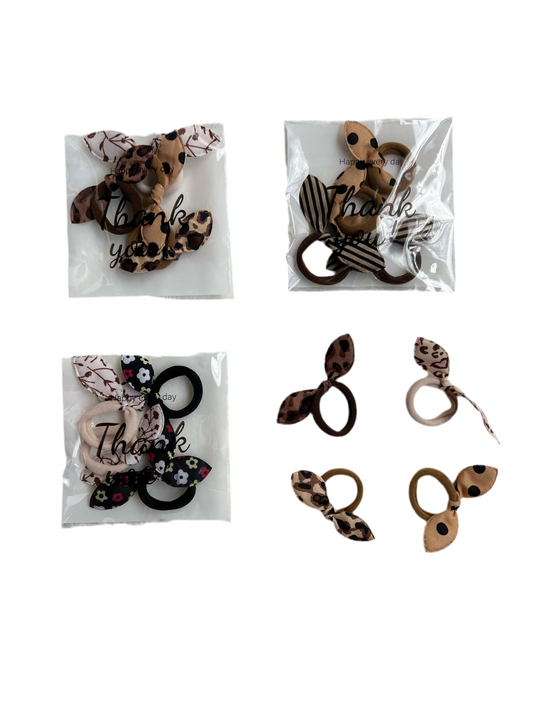 Haarelastiekjes strik print