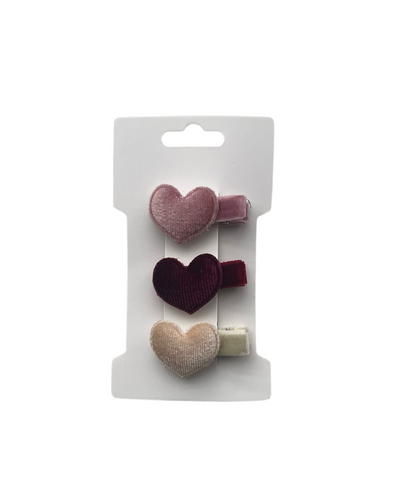 Haarclipje velvet hartje