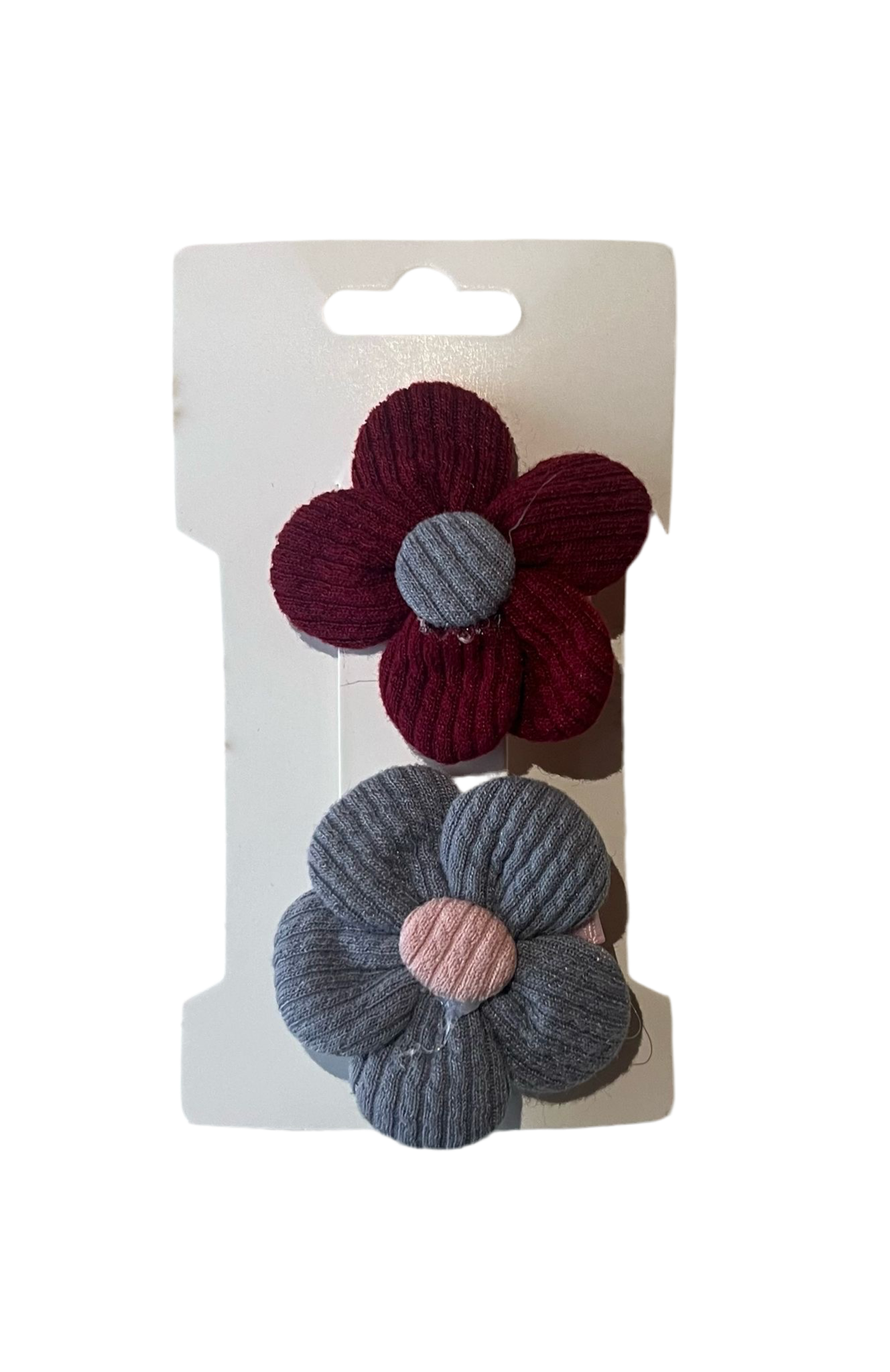 Haarclipje gebreide bloem
