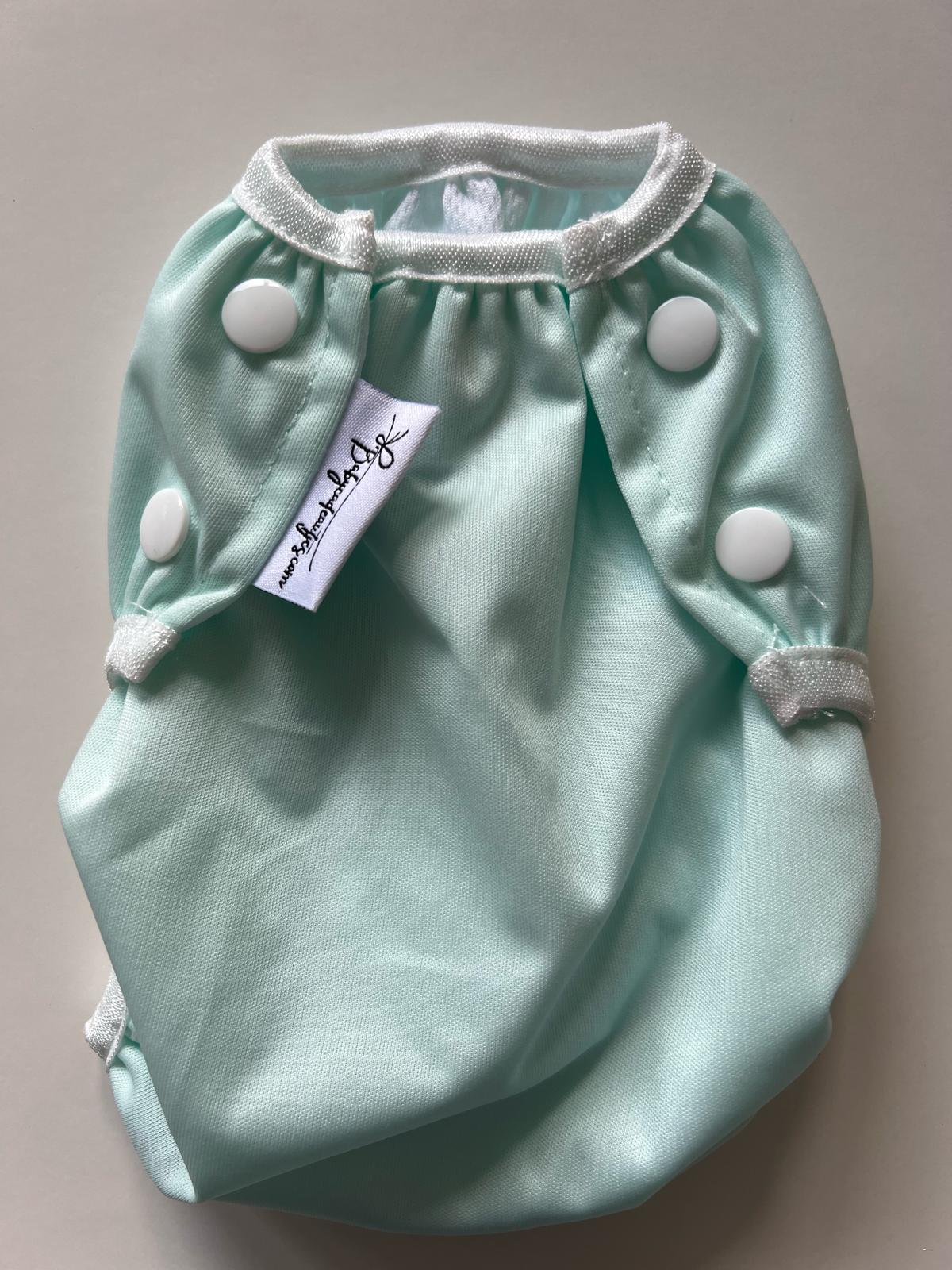 Wasbare zwemluier Mint effen design