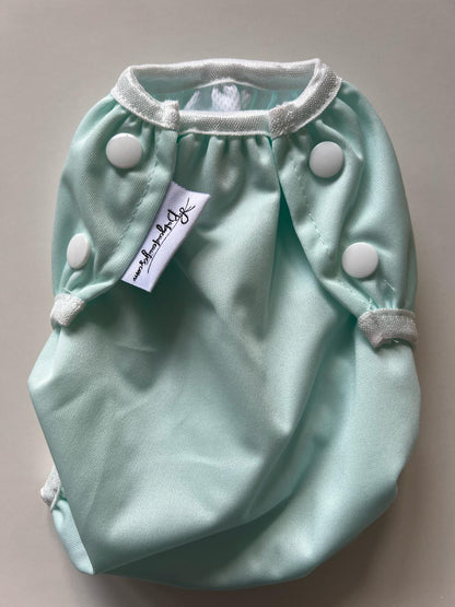Wasbare zwemluier Mint effen design