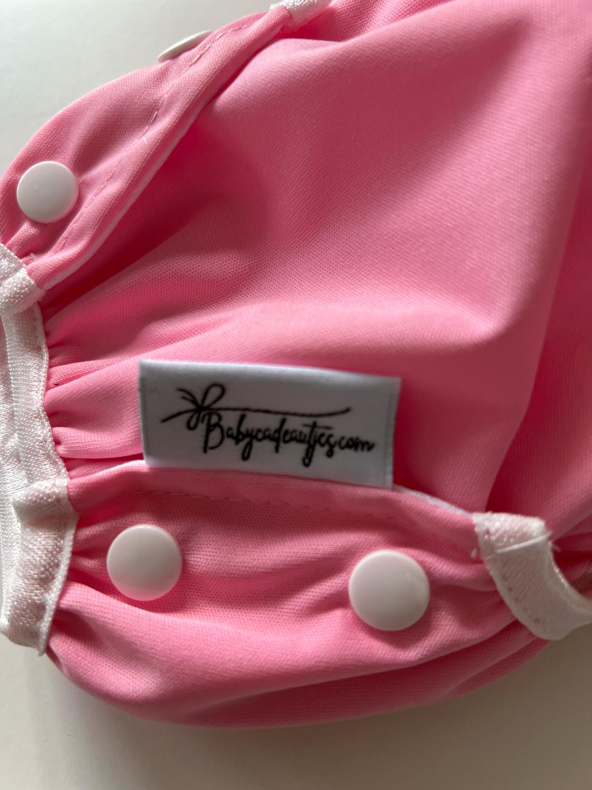 Wasbare zwemluier Roze effen design