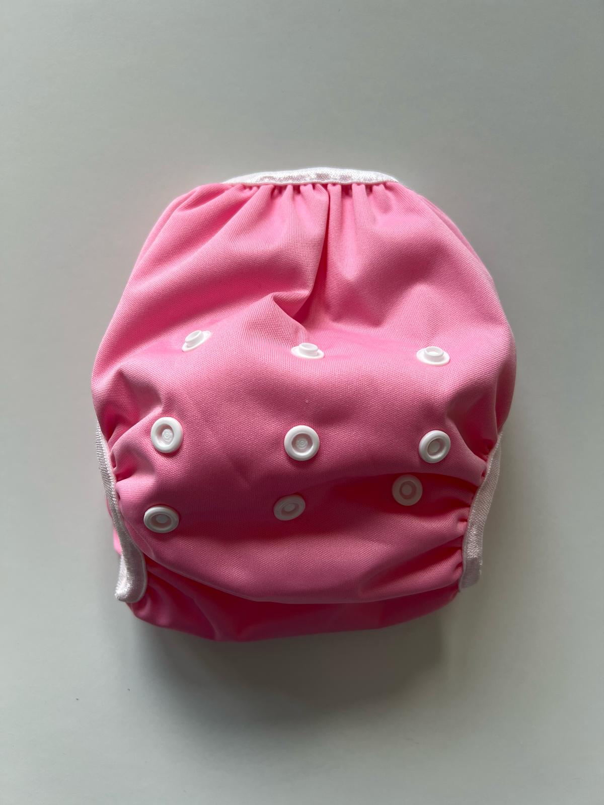 Wasbare zwemluier Roze effen design