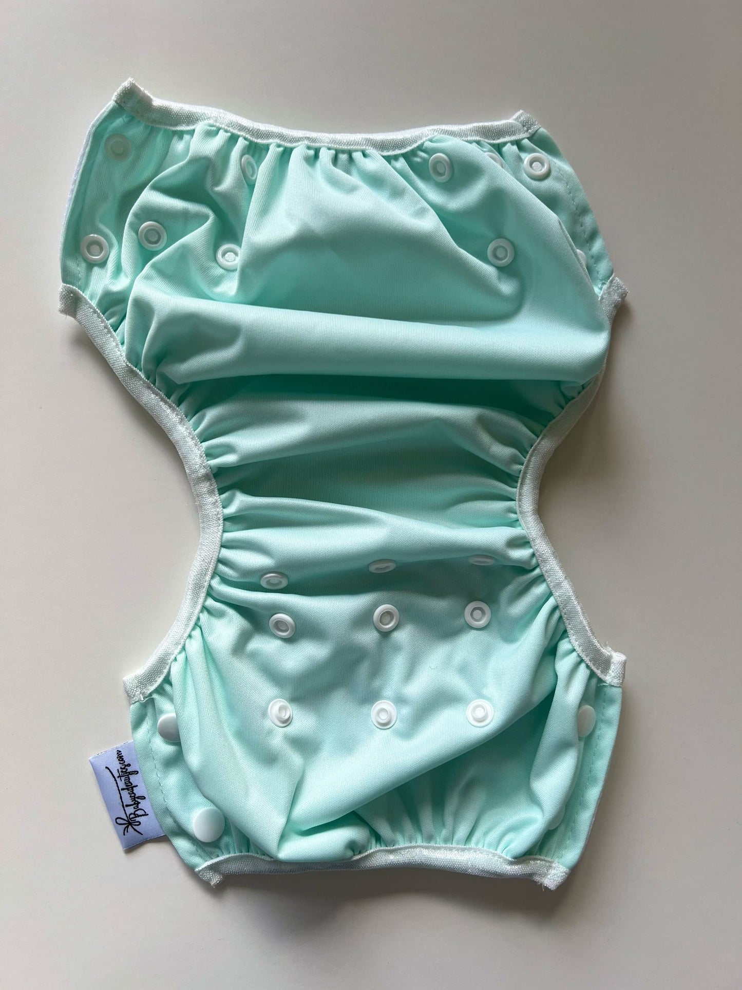 Wasbare zwemluier Mint effen design
